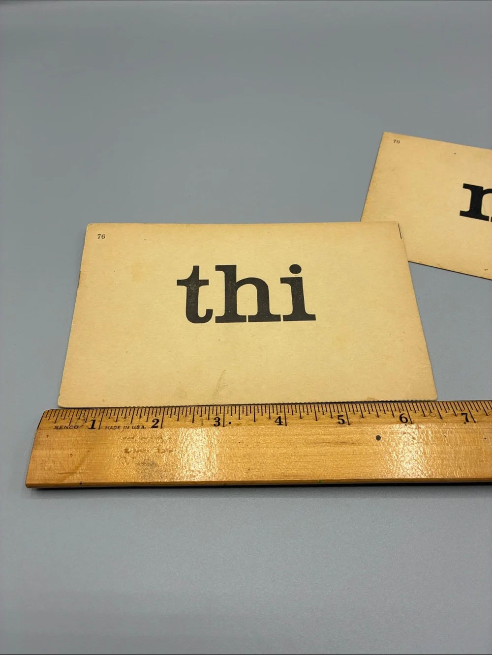 Vintage Antique flash cards 'think' Wall Art Cards - Beige and Black